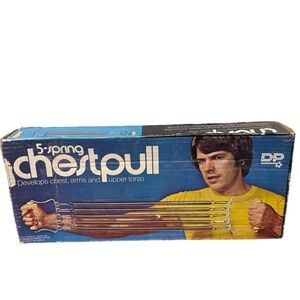 VINTAGE  1980s DP (Diversified Products) 5-spring chest pull exercise equipment